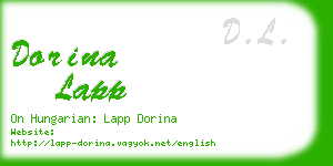 dorina lapp business card